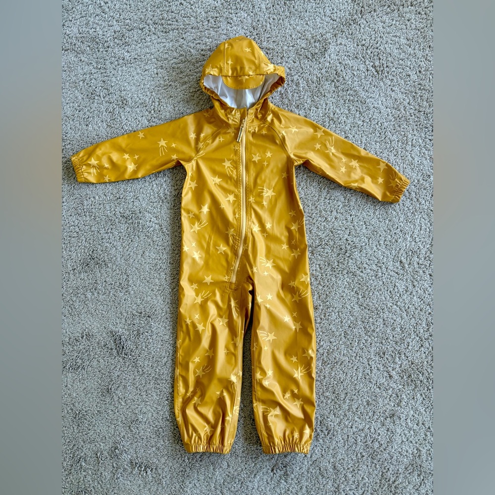 Cat & Jack Yellow Star Rain Suit